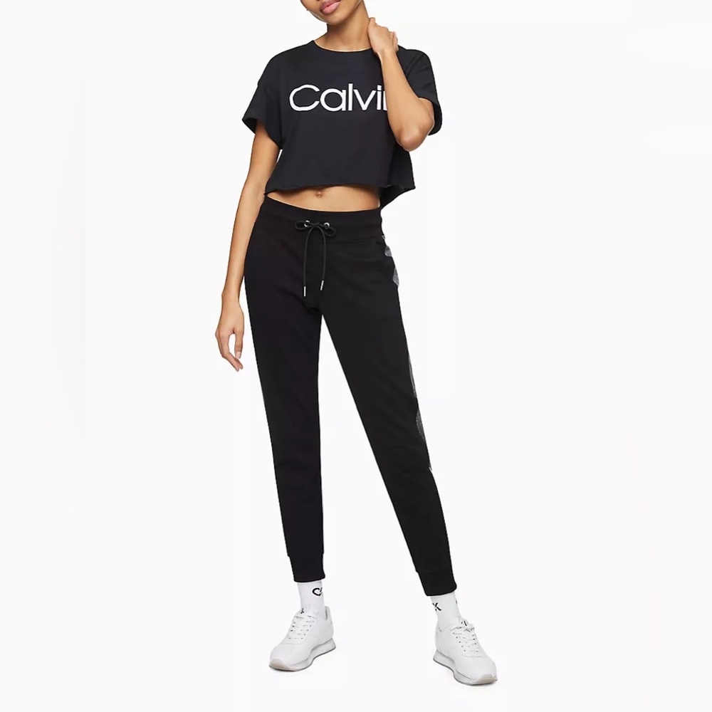 Calvin Klein Performance Logo Cropped Boxy T-Shirt size Large